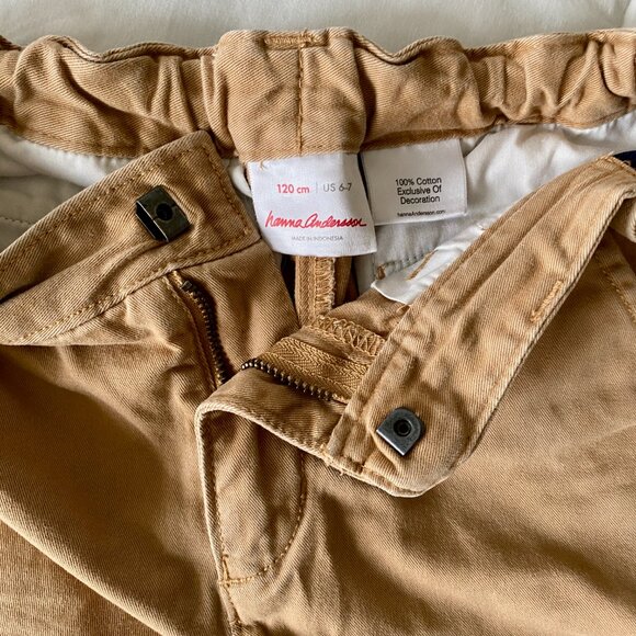 Hanna Andersson 100% Cotton Khaki Canvas Shorts Size 120 cm / 6-7 years - Picture 5 of 8